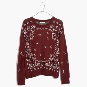 Madewell Bandana Pullover Sweater XS